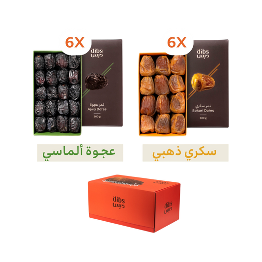 السكري والعجوة الفاخر - باكج 12 علبة